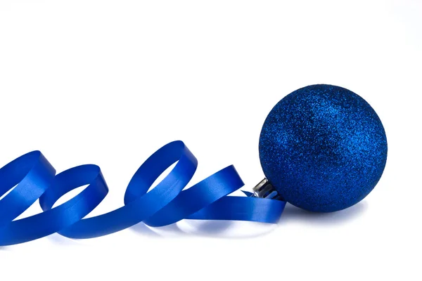 Nya årets mörk blått klot med knytband — Stockfoto
