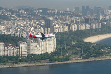 Landing in Rio de Janeiro clipart