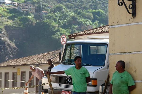 stock image Brazilian roadworkers