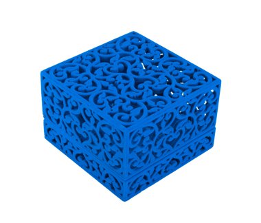 mavi kadife hediye kutusu