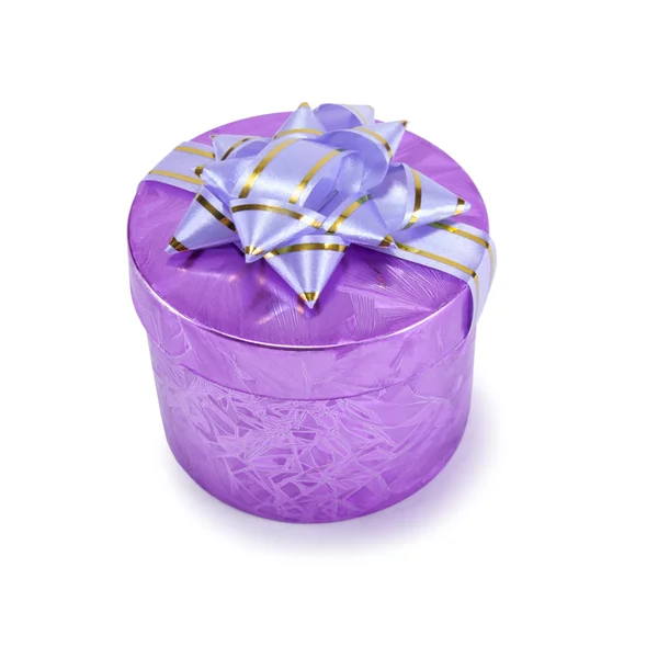 stock image Small purple gift box with a bow