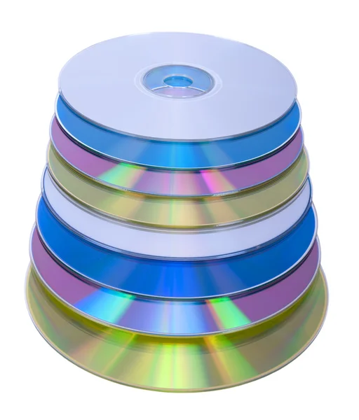 Vários discos compactos — Fotografia de Stock