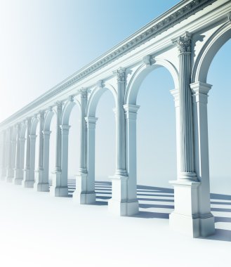 Classical colonnade clipart