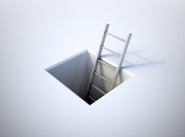 A ladder leading from underground clipart