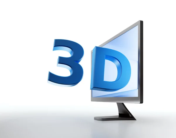 3Dテレビのコンセプトイメージ — ストック写真
