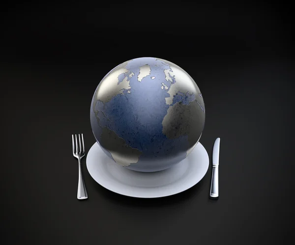 Świat na talerzu — Zdjęcie stockowe