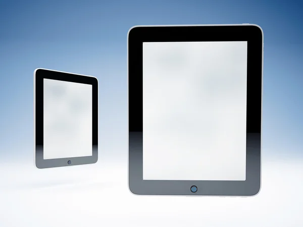 Twee touchscreen tabletten — Stok fotoğraf