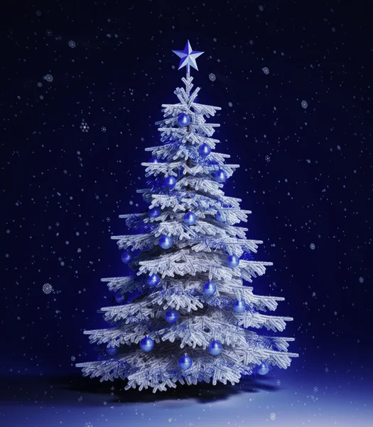 White christmas tree — Stock Photo, Image