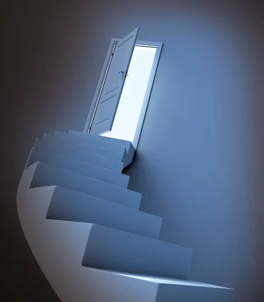 Işığa giden soyut merdiven — Stok fotoğraf