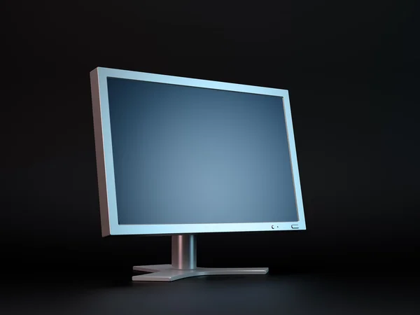 黑暗的计算机显示监视器 — 图库照片