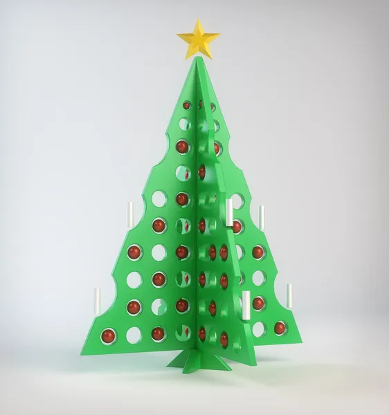 Abstraktní designové vánoční strom Stock Snímky
