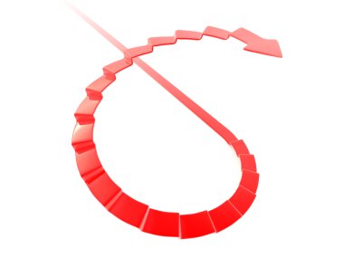 Stair-shaped arrow clipart