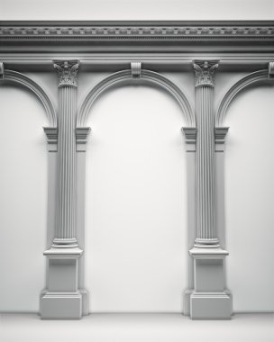 Classical Corinthian portal clipart