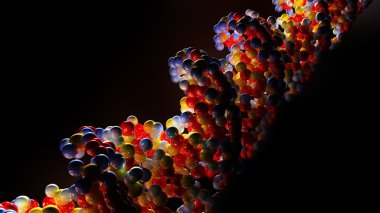 DNA strand close-up CG illustration clipart