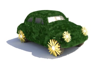 Green car clipart