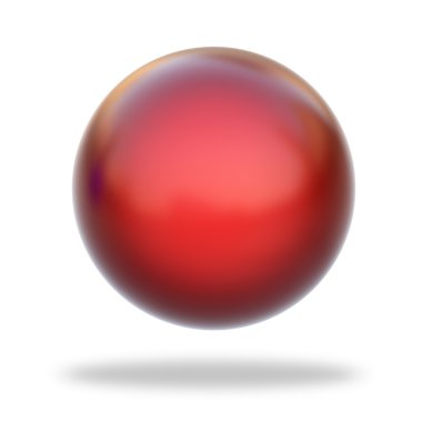 Red metallic sphere clipart