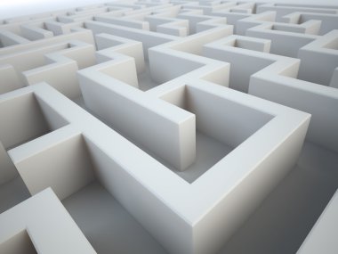 Maze close-up - complex problem solving concept clipart