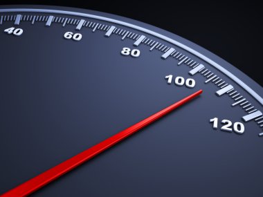 Close-up view of a speedometer clipart
