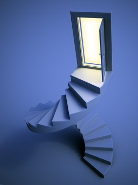 escalera a la luz