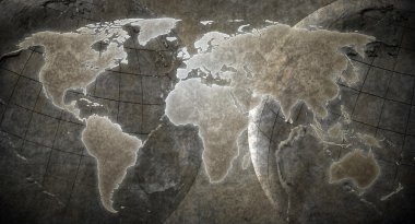 Grunge dünya harita arka plan
