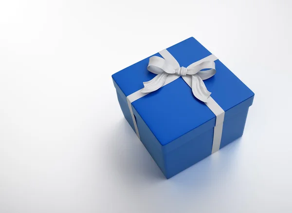 Kék ajándék - karácsonyi ünneplés kép — Stock Fotó
