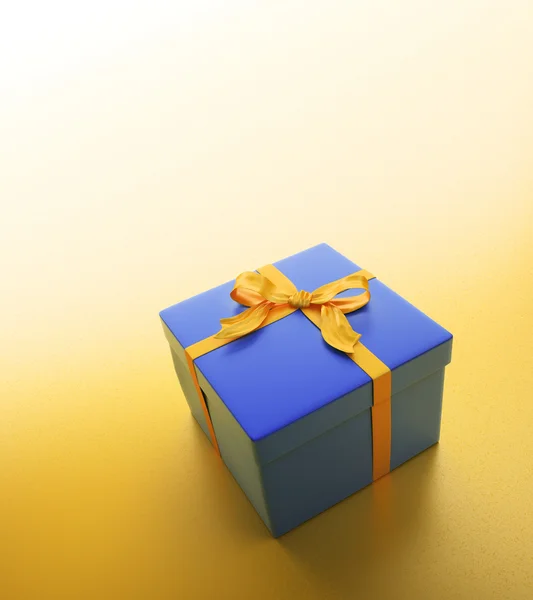 Kék ajándék - karácsonyi ünneplés kép — Stock Fotó