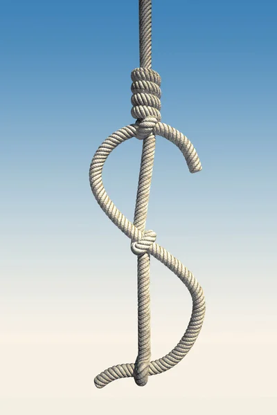 Dollar shaped gallows. — Stock Photo, Image