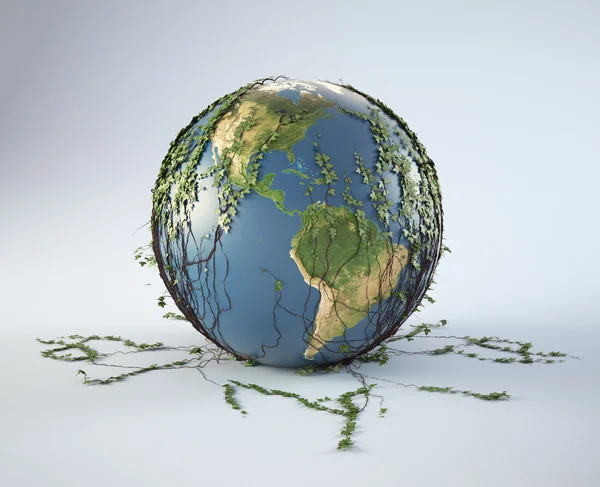 Earth covered with ivy — Stock Photo, Image