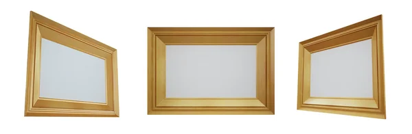 Drie lege frames geïsoleerd op een witte achtergrond — Stockfoto