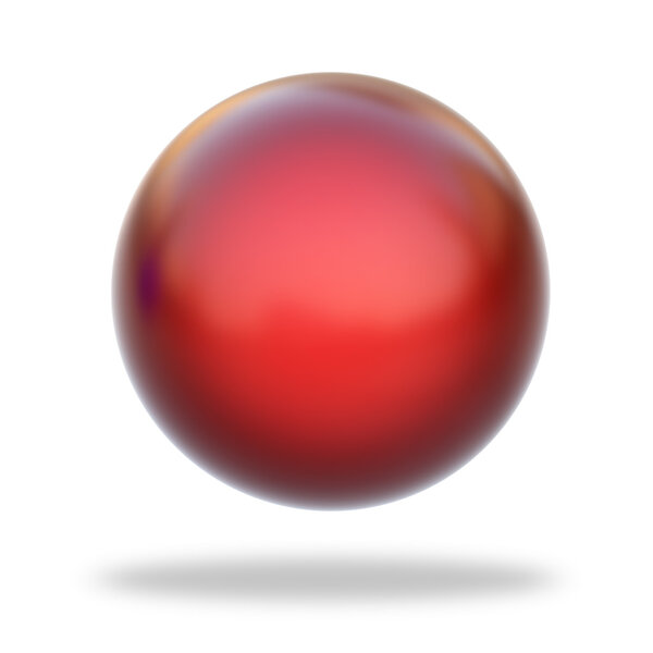 Red metallic sphere
