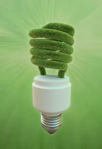 Энергоэффективная флуоресцентная лампочка — стоковое фото