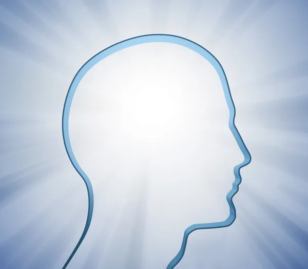 Silhouet van het menselijk hoofd — Stockfoto