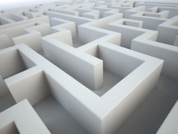 Primo piano del labirinto - concetto complesso di soluzione dei problemi — Foto Stock