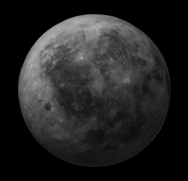 月亮-高分辨率图像的黑暗的一面 — 图库照片