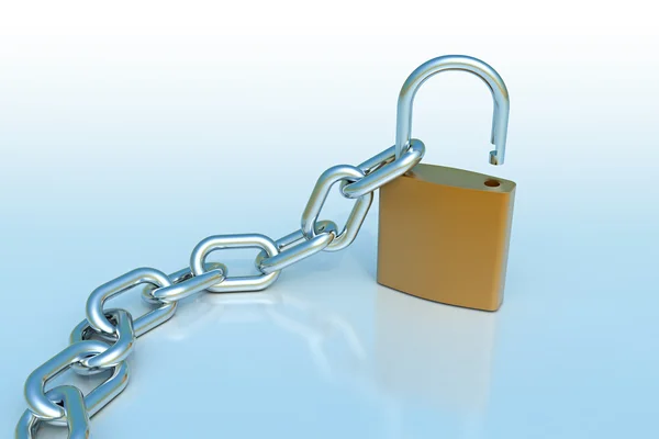 Lock with chain — Stock Photo, Image