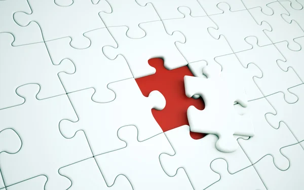 The last piece of a jigsaw puzzle — Stock Photo, Image