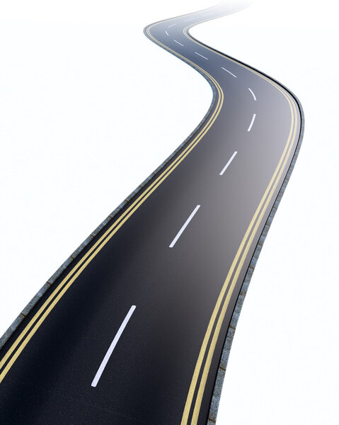 Пустая дорога увядает в белом
