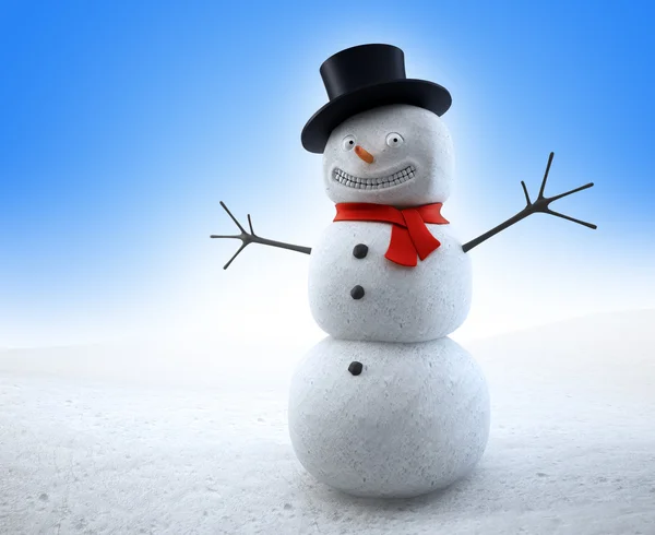 stock image Smiling snowman