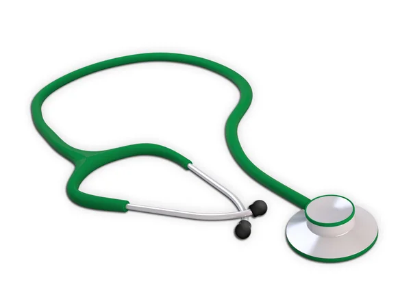 stock image Green medical stetoscope