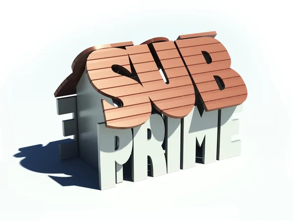 Subprime huis — Stockfoto