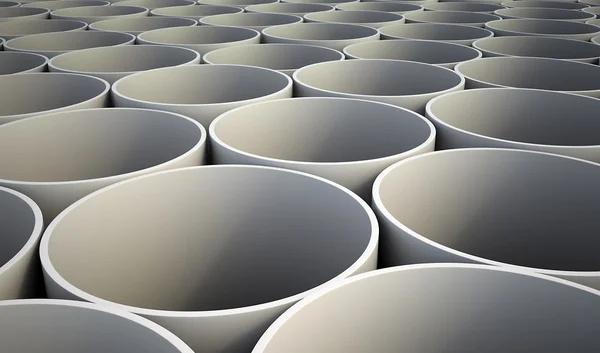 stock image 3D abstract illustration - bottomles tubes perspective view