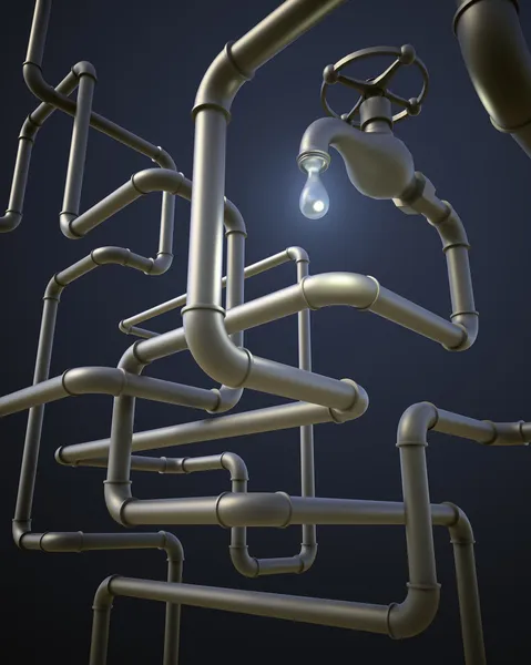 3D абстрактних труби — стокове фото