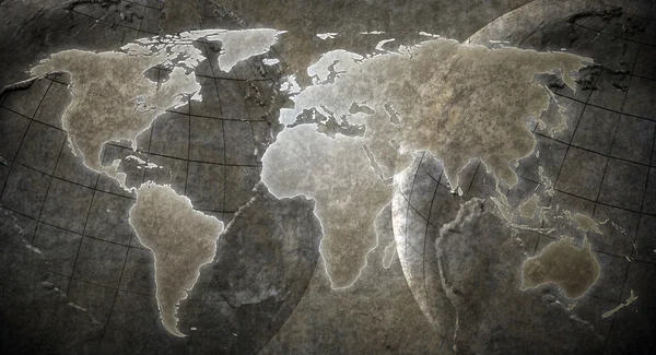 Grunge dünya harita arka plan — Stok fotoğraf
