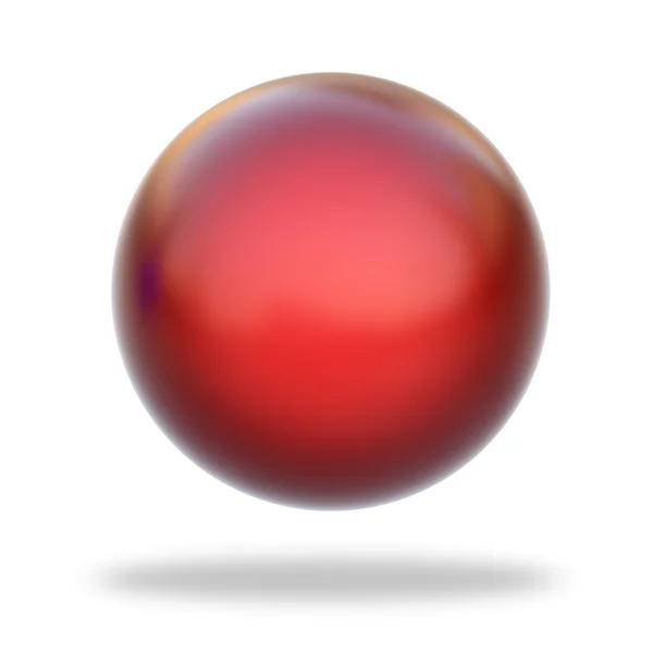Красная металлическая сфера Стоковое Фото