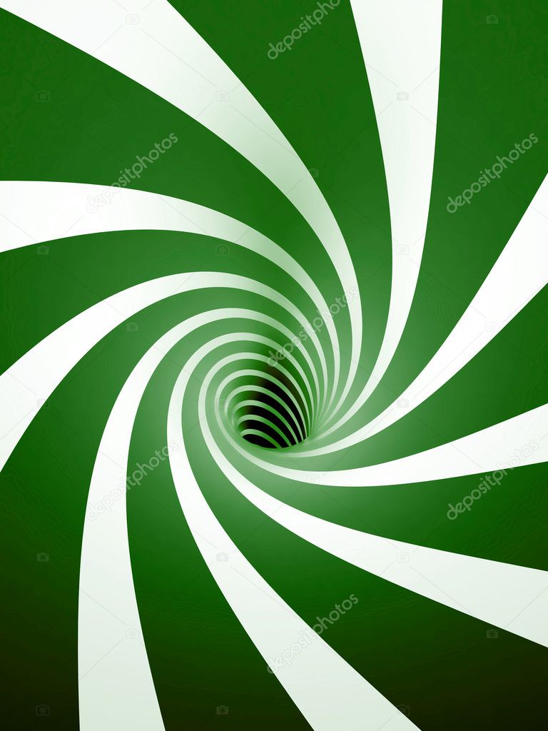 Abstract green spiral