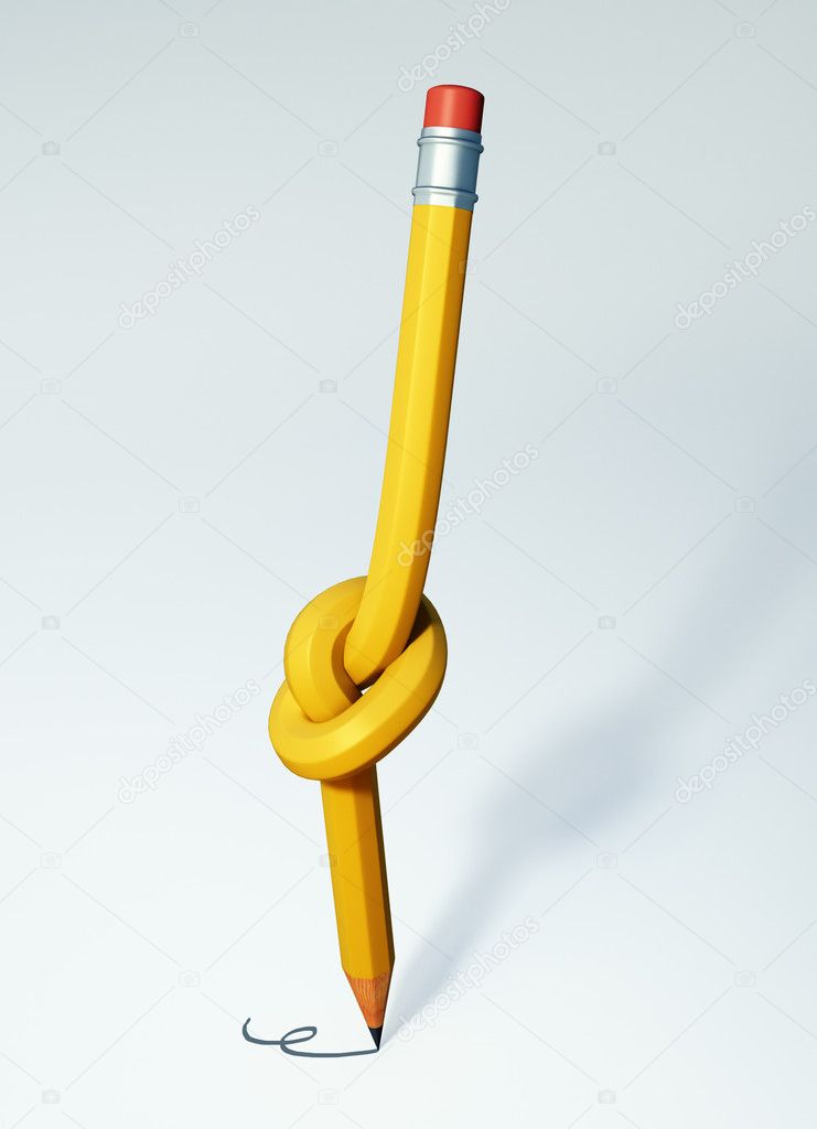 Knotted pencil