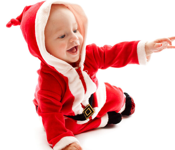 Baby in santa-costume