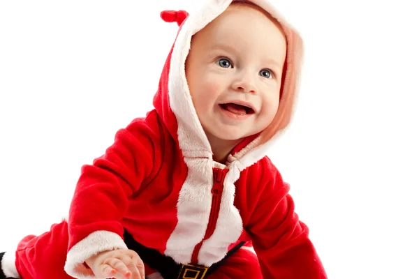 Bébé en costume de Père Noël — Photo