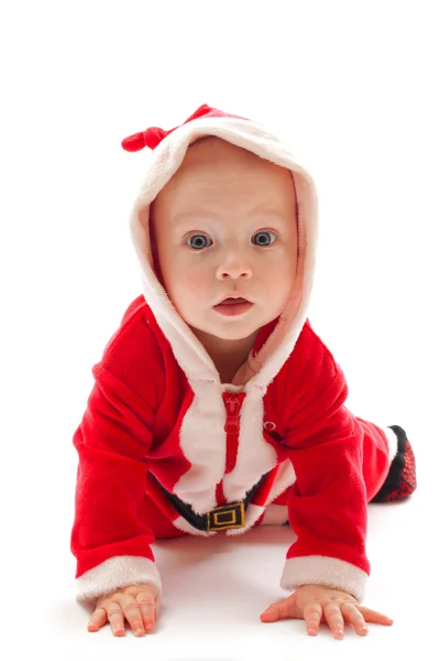 Bébé en costume de Père Noël — Photo