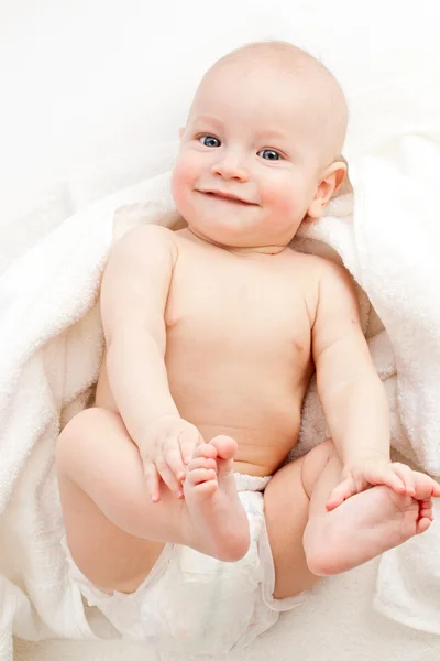 Baby in towels — Stock Photo, Image